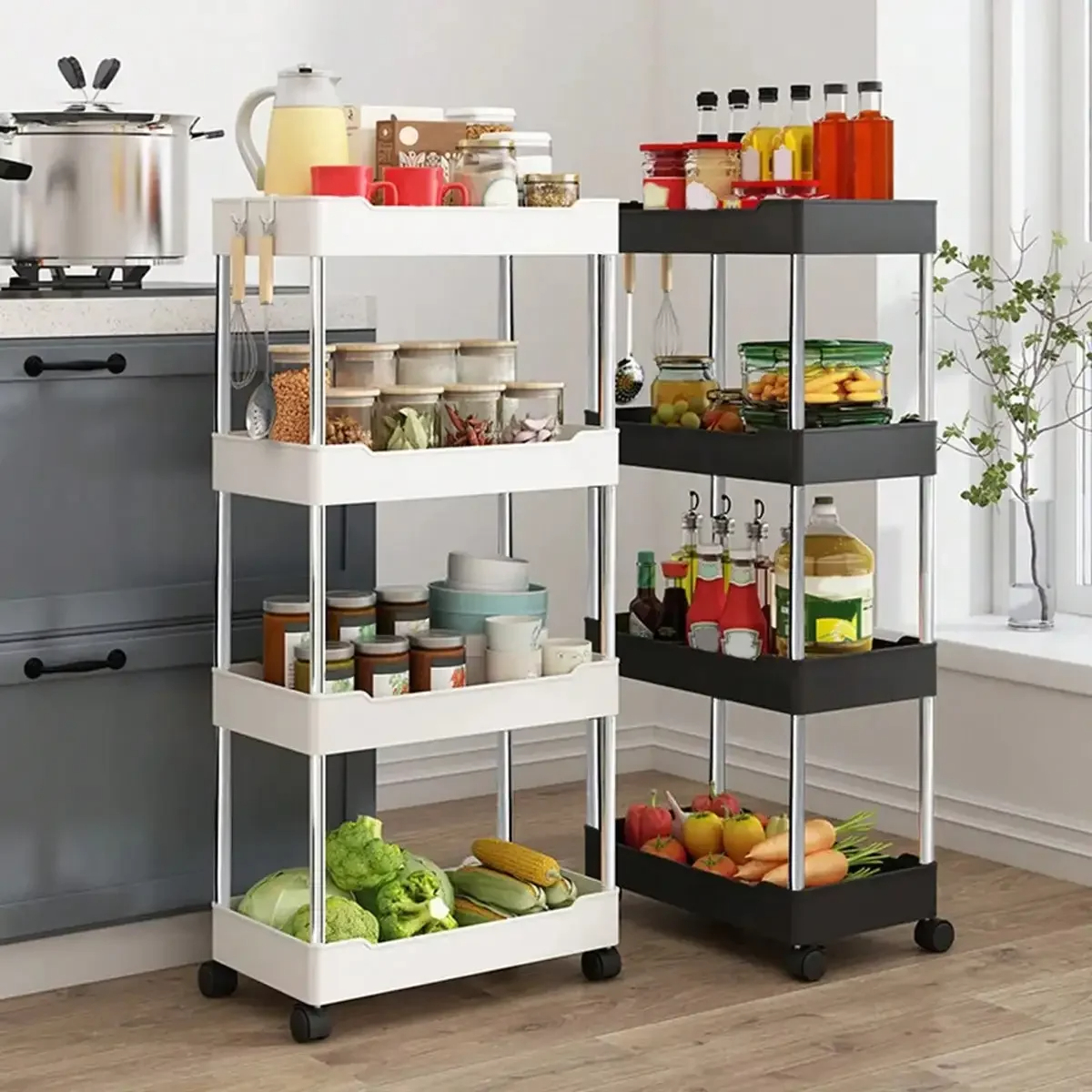 Multi-Purpose 4 Layer Trolly Rack